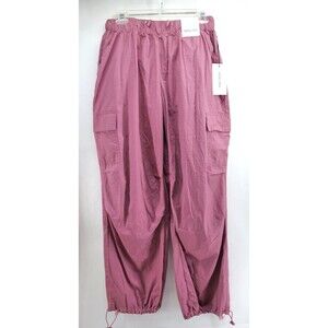 Rachel Paige Red Lightweight Cargo Pants Drawstring Waist Medium NWT Women‎